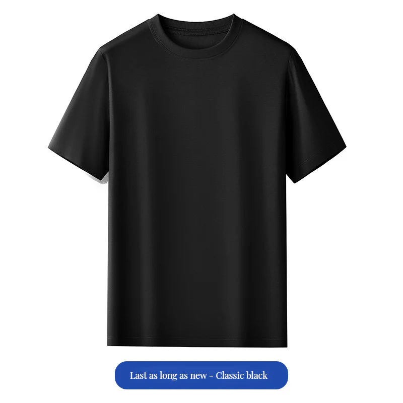 Round neck T-shirts Men's short-sleeved T-shirts Half-sleeved bottoming shirts - Image 4