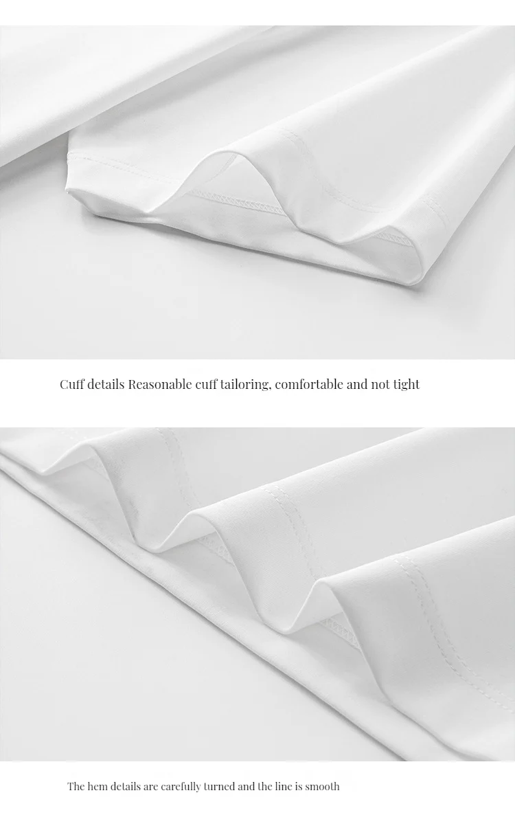 Round neck T-shirts Men's short-sleeved T-shirts Half-sleeved bottoming shirts - Image 9